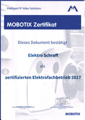 Zertifizierter MOBOTIX-Elektrofachbetrieb 2017