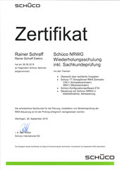 Schüco Wiederholungsschulung inkl. Sachkundeprüfung