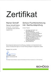 Schüco Fluchttürsicherung inkl. Sachkundeprüfung